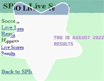 Spbo live score results